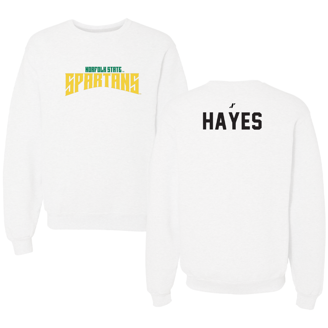 Norfolk State University TF and XC White Classic Crewneck - Savien Hayes