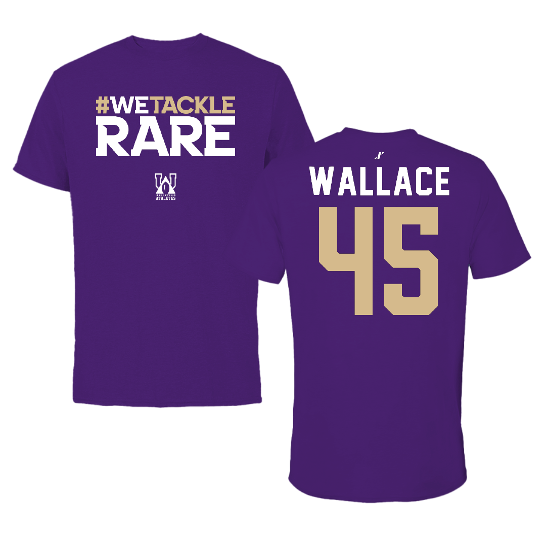 Western Carolina University Football Purple Uplifting Athletes Performance Tee - #45 Justin Wallace