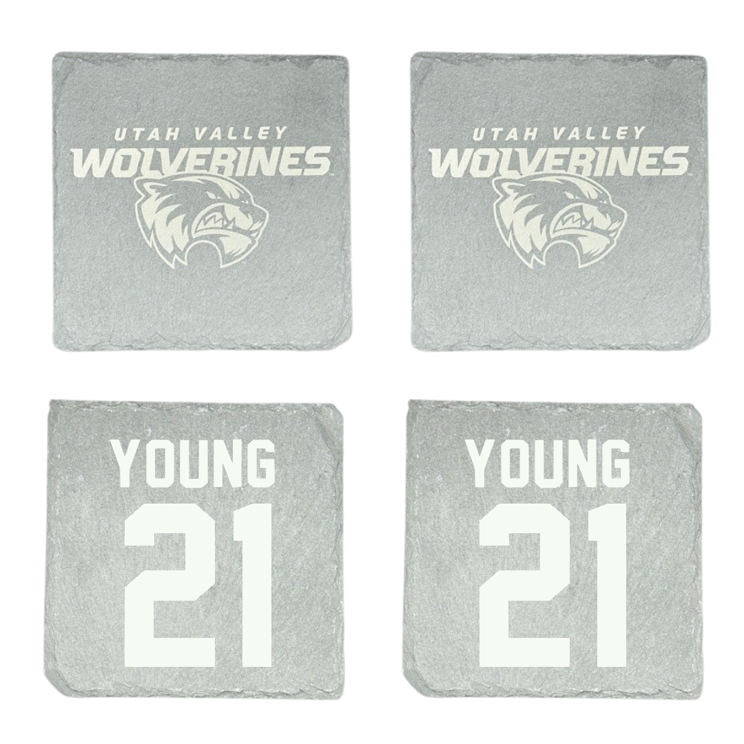 Utah Valley University Soccer Stone Coaster (4 Pack)  - #21 Elle Young