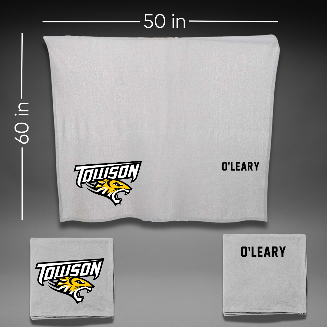 Towson University Swimming & Diving Gray Blanket - Abby O'Leary