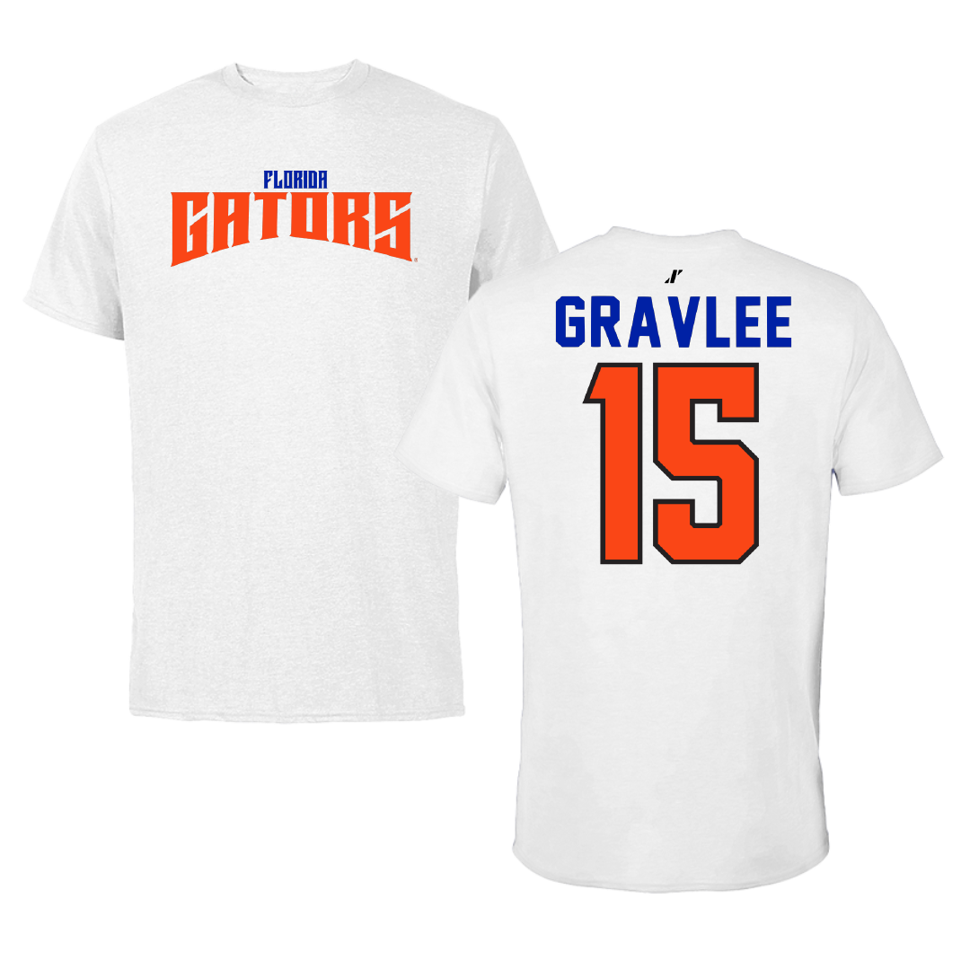 University of Florida Volleyball White Classic Tee - #15 Madi Gravlee
