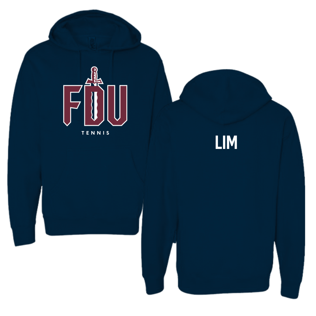 Fairleigh Dickinson University-Metropolitan Campus Tennis Navy Hoodie - Anastasia Lim
