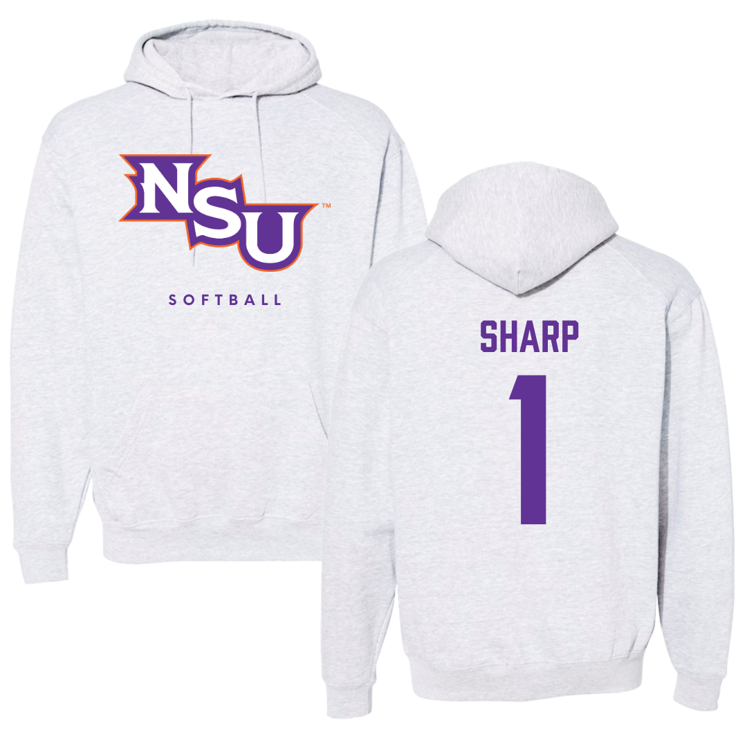 Northwestern State University Softball Gray Hoodie - #1 Skye Sharp