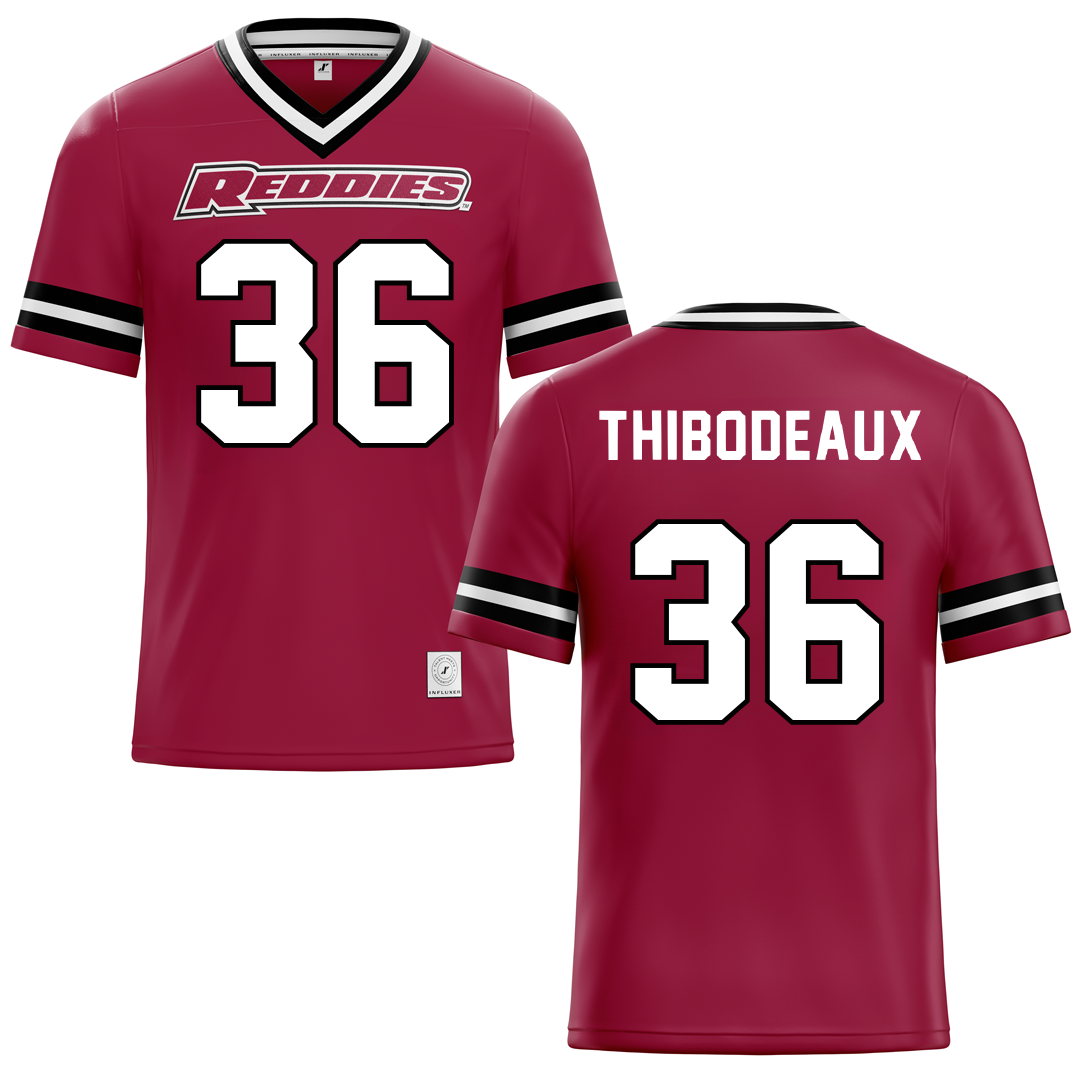 Henderson State University Red Football Jersey - #36 Eric Thibodeaux