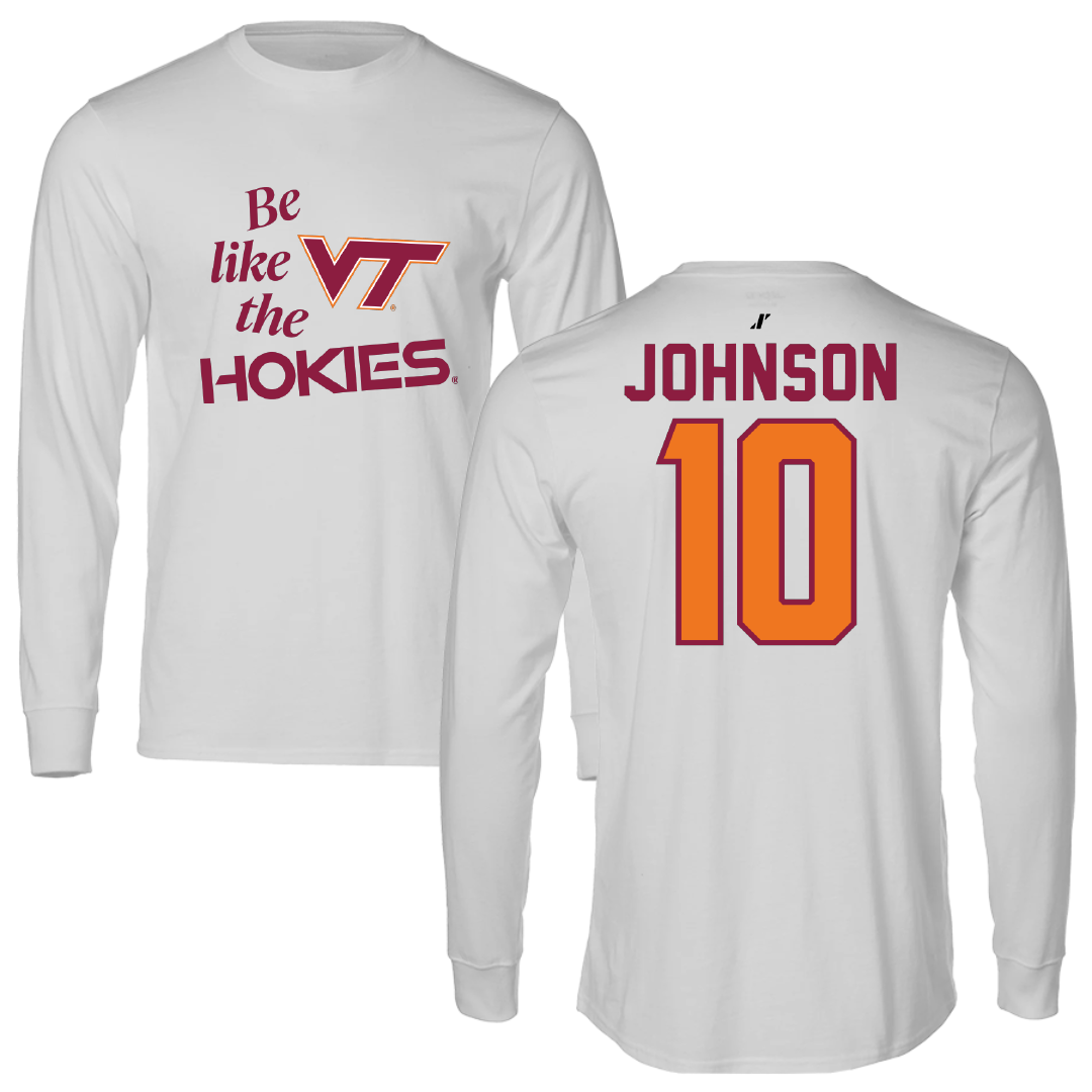 Virginia Tech Basketball Light Gray Be Like Us Long Sleeve - #10 Tyler Johnson
