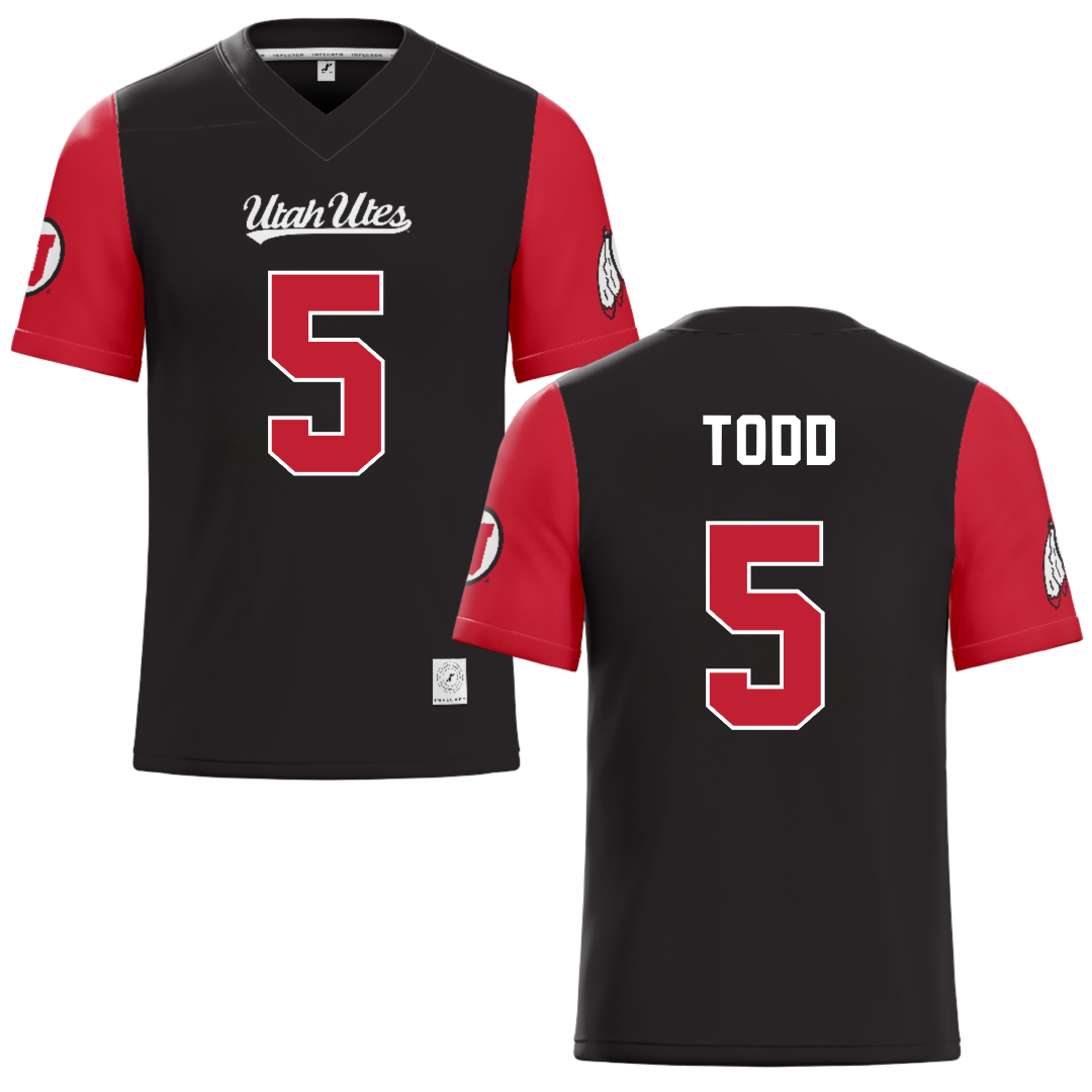 University of Utah Black Lacrosse Jersey - #5 Koa Todd