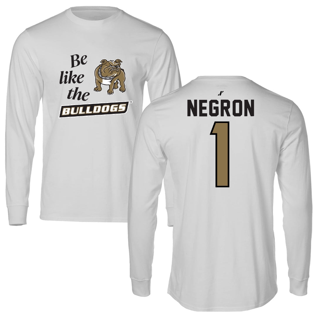 Bryant University Soccer Light Gray Be Like Us Long Sleeve - #1 Selena Negron