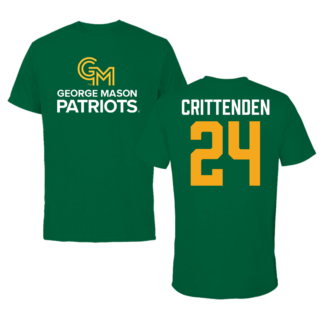 George Mason University Soccer Green Patriots Tee - #24 Davis Crittenden