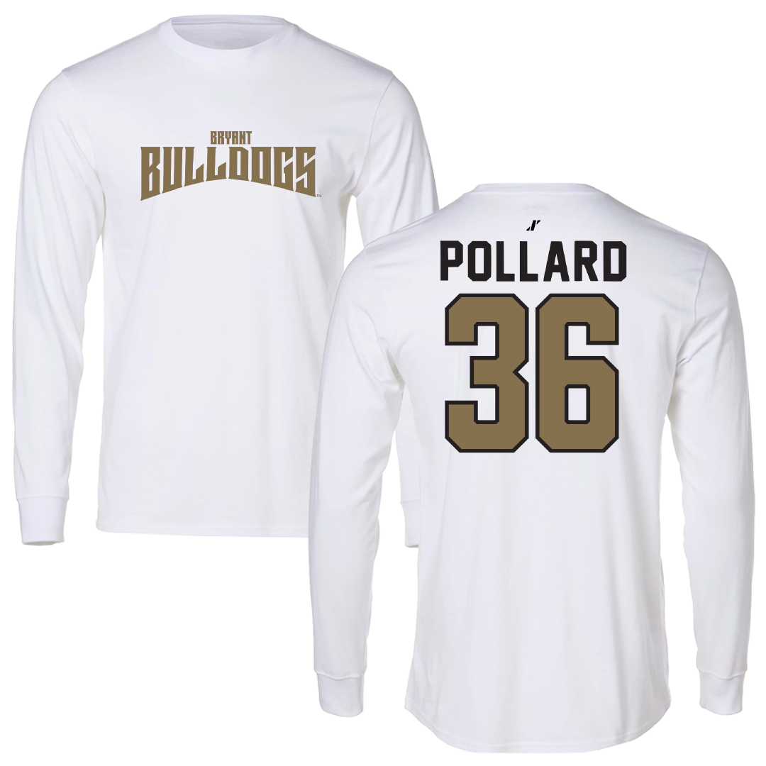 Bryant University Soccer White Classic Long Sleeve - #36 Daimon Pollard