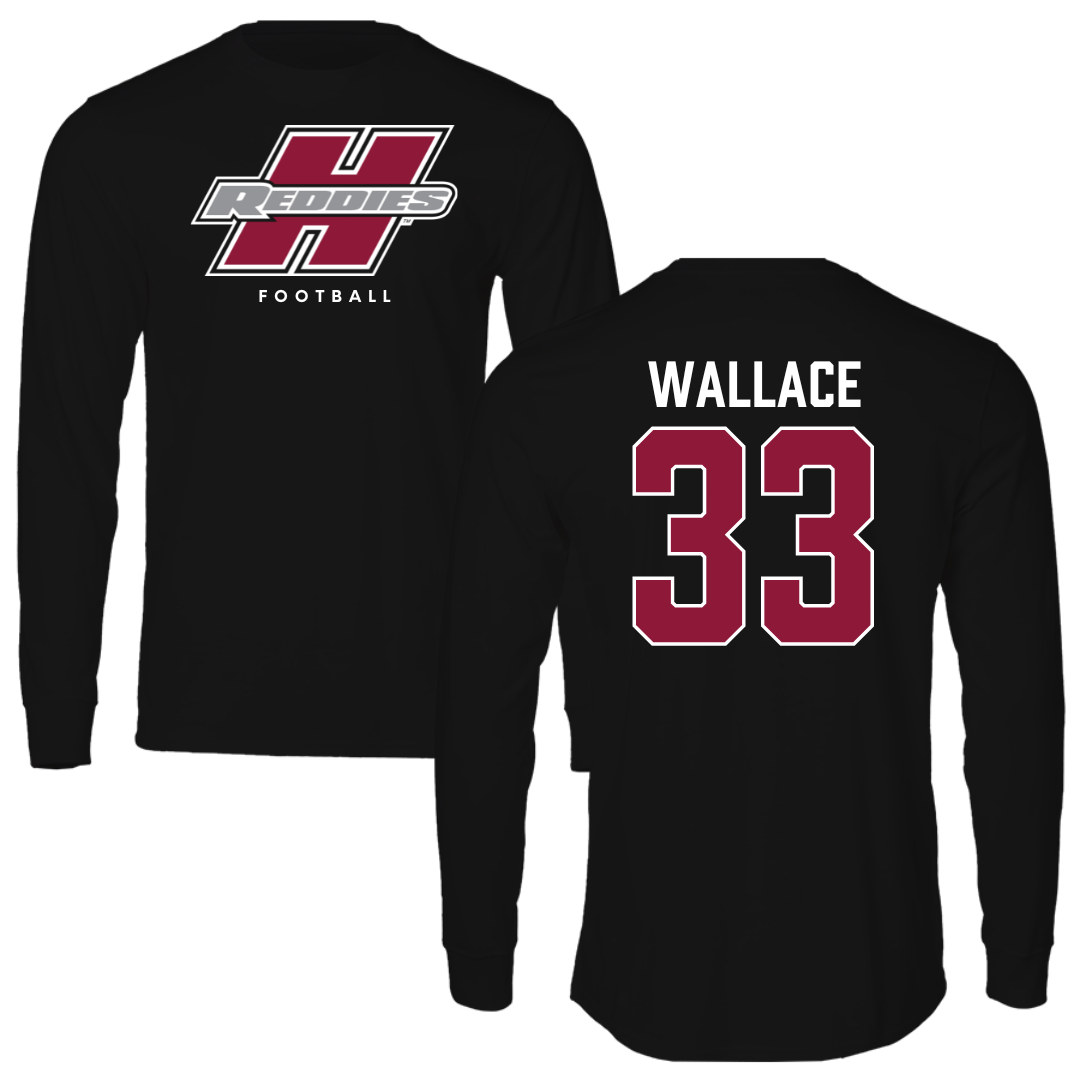 Henderson State University Football Black Performance Long Sleeve - #33 Catrell Wallace