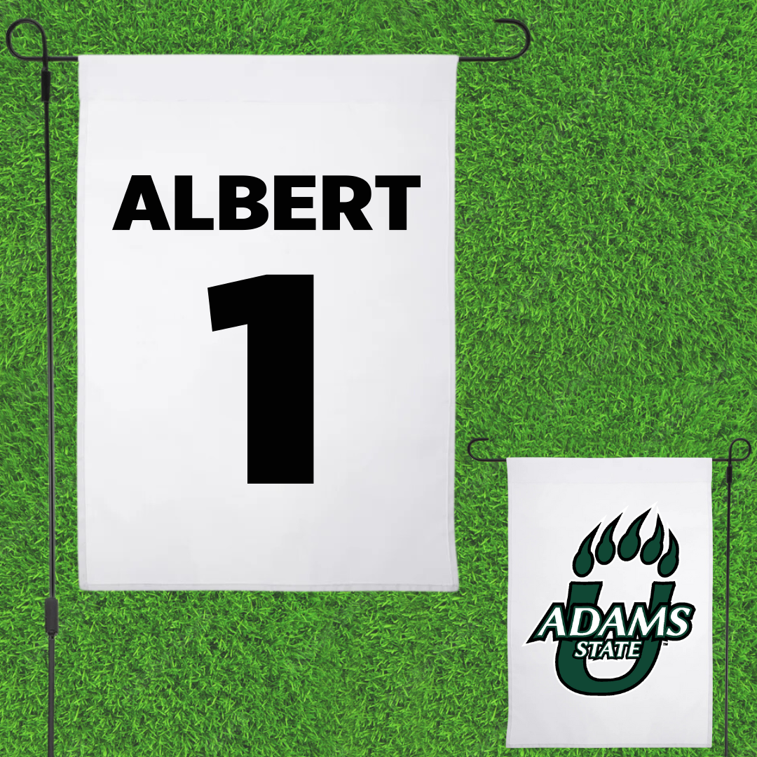 Adams State University Soccer White Garden Flag - #1 Lianna Albert