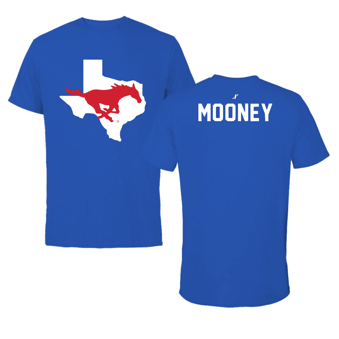 Southern Methodist University Equestrian Blue State Performance Tee - Aedan Mooney