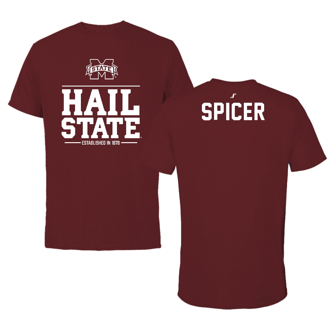Mississippi State University TF and XC Maroon General Performance Tee - Chanice Spicer