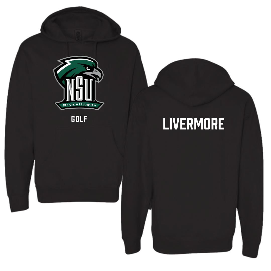 Northeastern State University Golf Black NSU Hoodie - Will Livermore