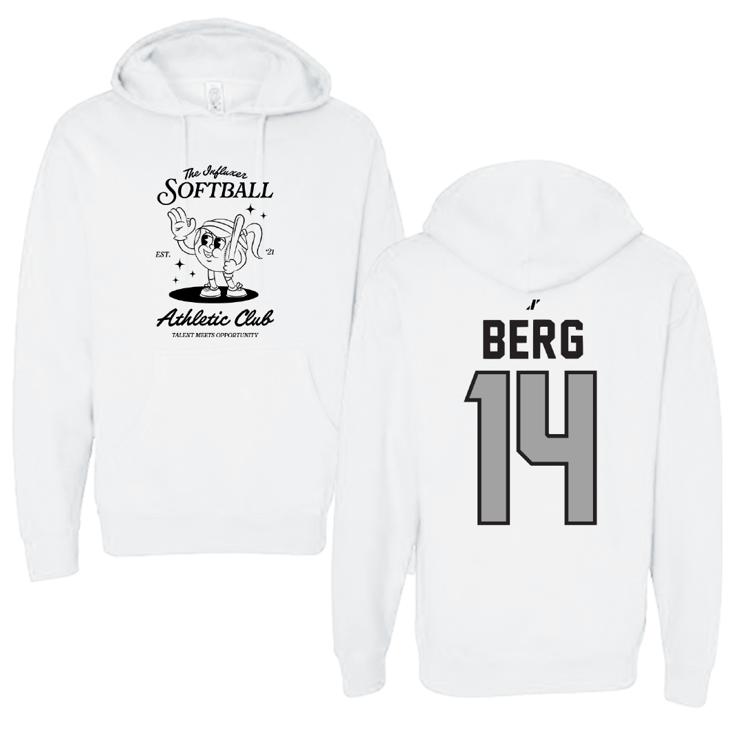 Softball White Influxer Athletic Club Hoodie - #14 Miki Berg