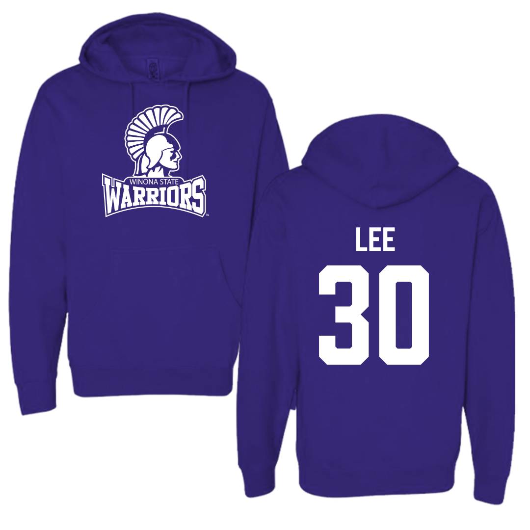 Winona State University Baseball Purple Hoodie - #30 Peyton Lee