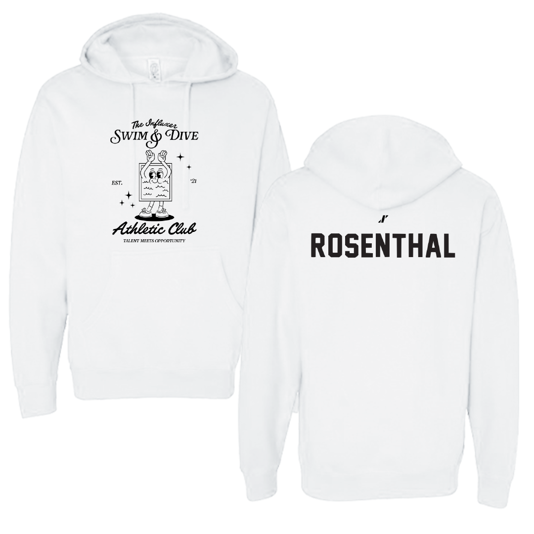 Swimming & Diving White Influxer Athletic Club Hoodie - Abby Rosenthal