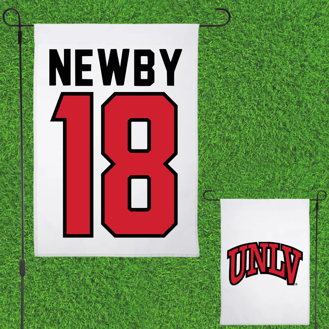 University of Nevada-Las Vegas Soccer White Garden Flag - #18 Gianna Newby