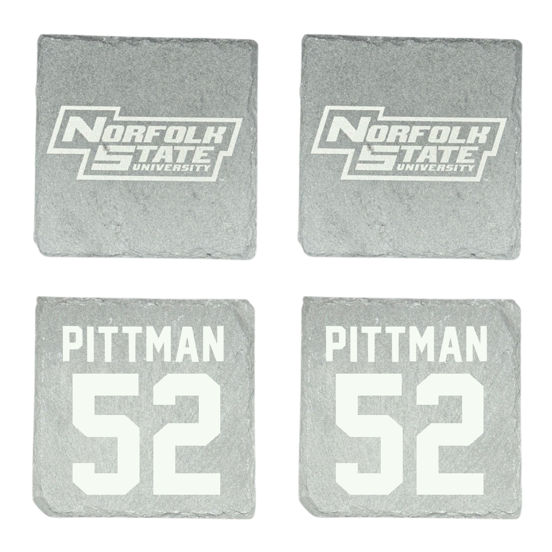 Norfolk State University Football Stone Coaster (4 Pack)  - #52 Austin Pittman
