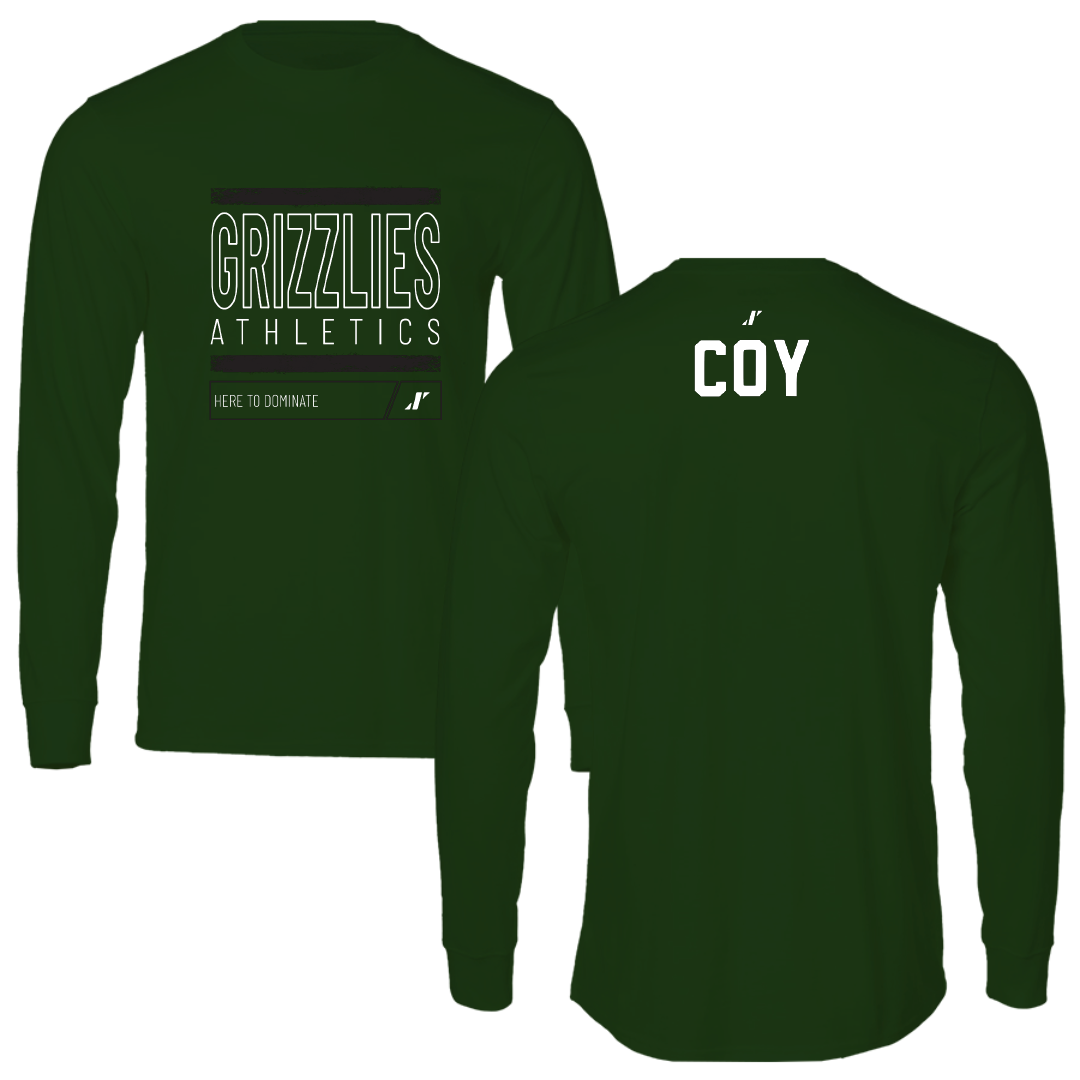 Adams State University Wrestling Forest Green Dominate Performance Long Sleeve - Greg Coy