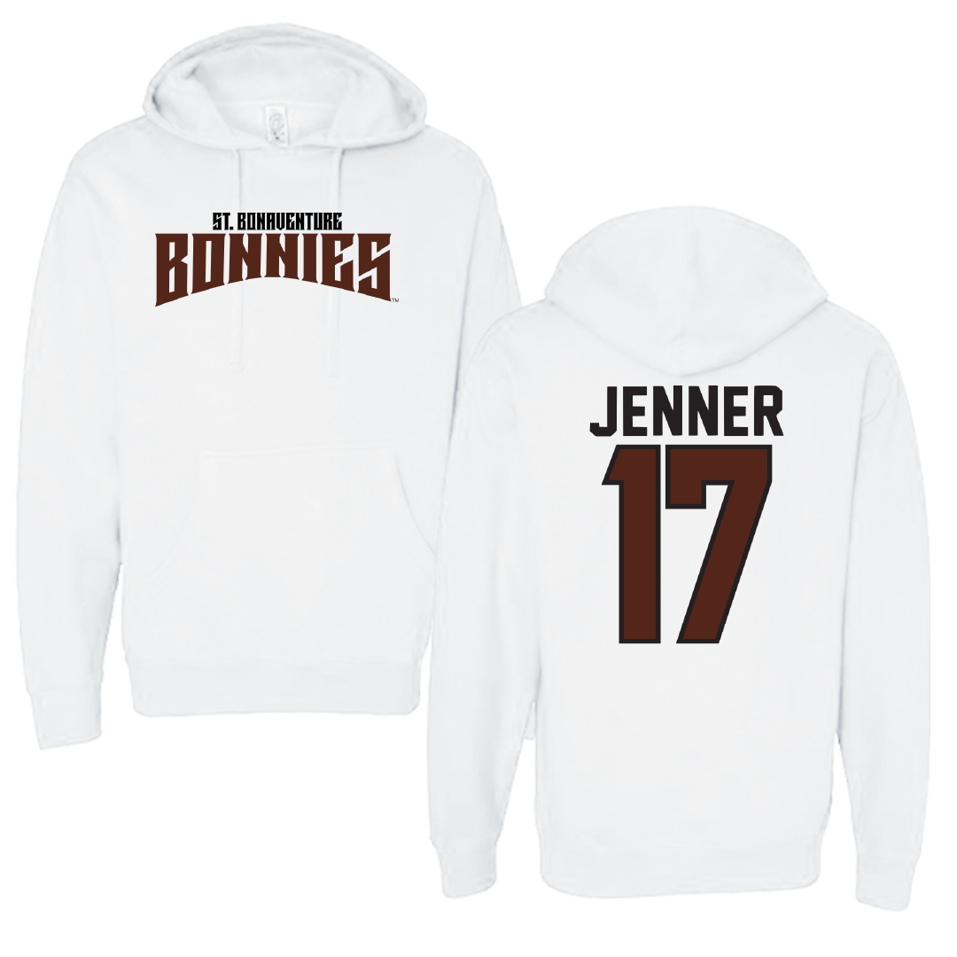 St. Bonaventure University Lacrosse White Classic Hoodie - #17 Sylvi Jenner