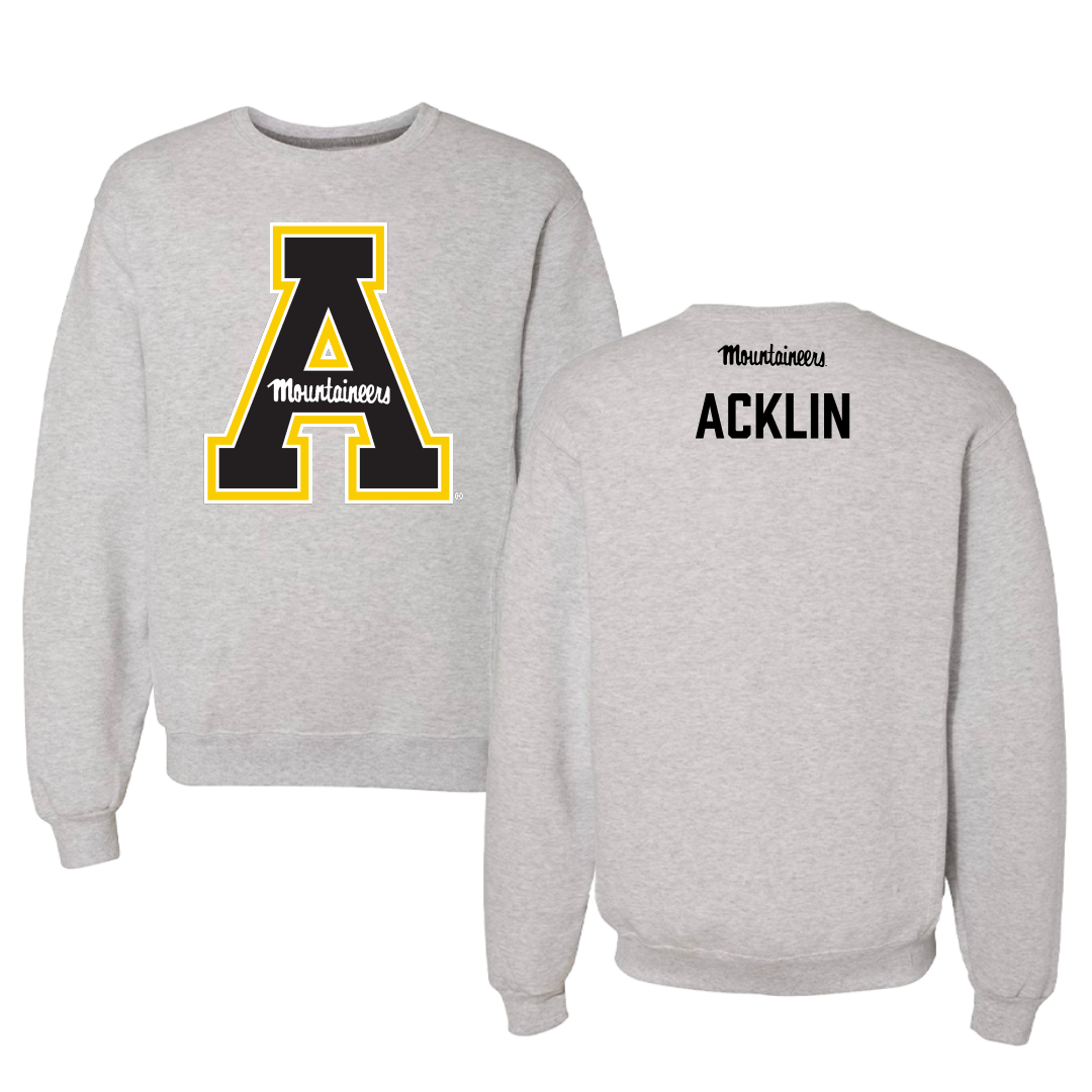 Appalachian State University Wrestling Gray Crewneck - Drake Acklin