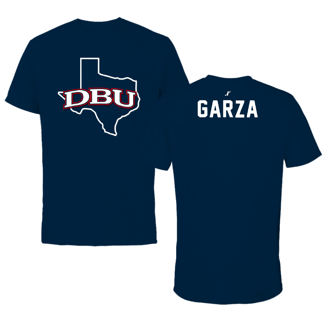 Dallas Baptist University Golf Navy State Performance Tee - Eryn Garza