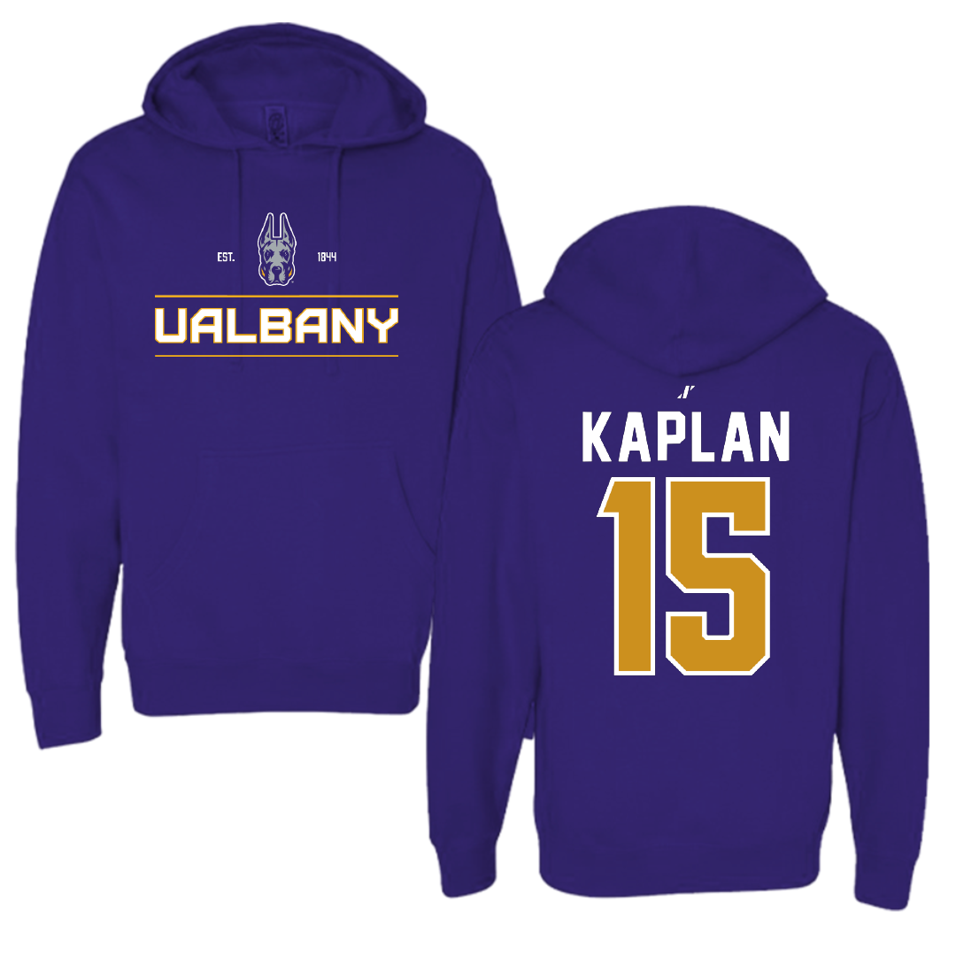 University at Albany Soccer Purple General Hoodie - #15 Ben Kaplan