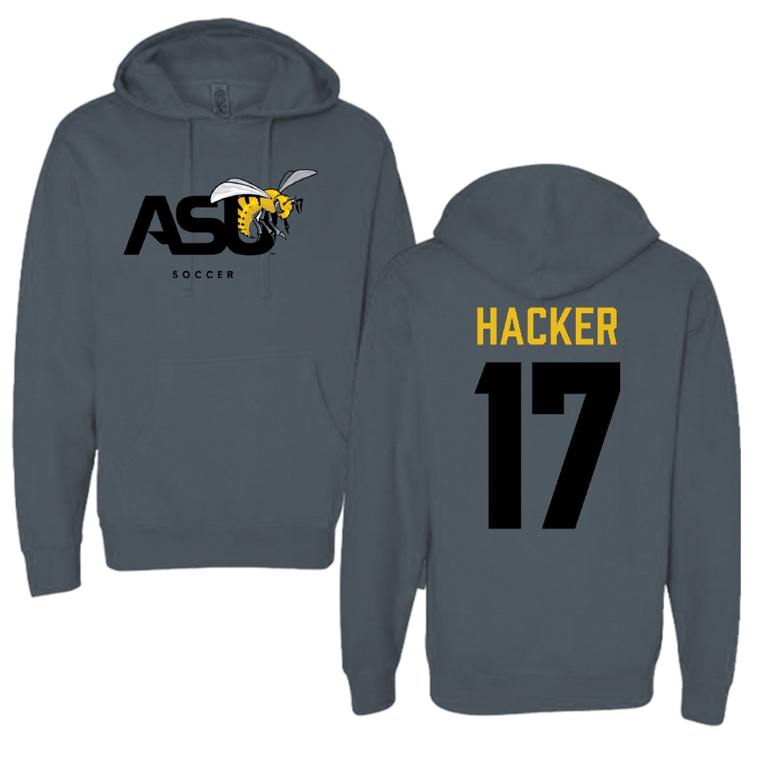 Alabama State University Soccer Dark Gray Hoodie - #17 McKinley Hacker