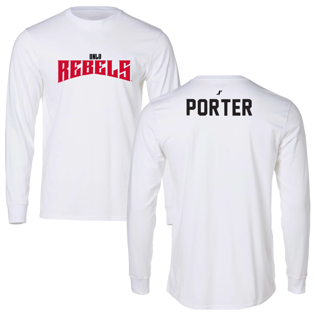 University of Nevada-Las Vegas TF and XC White Classic Long Sleeve - Kennedi Porter