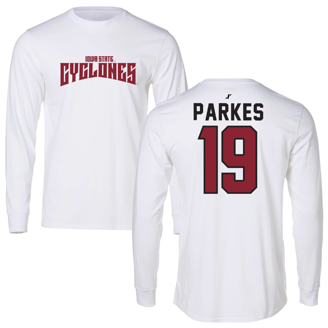 Iowa State University Football White Classic Performance Long Sleeve - #19 Michael Parkes