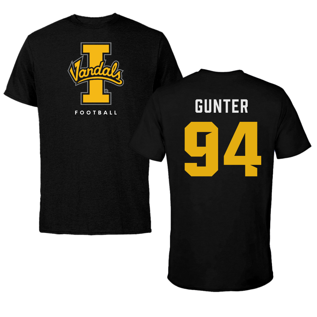 University of Idaho Football Black Vandals Performance Tee - #94 Payton Gunter