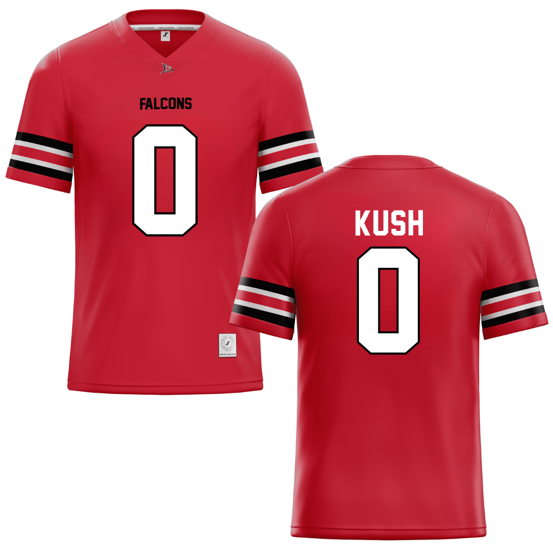 University of Wisconsin-River Falls Red Football Jersey - #0 Luke Kush