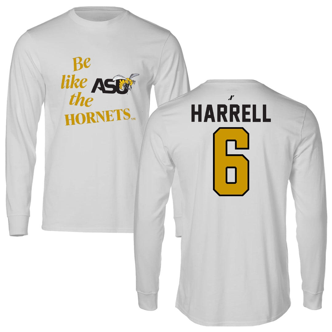 Alabama State University Football Light Gray Be Like Us Long Sleeve - #6 Ajai Harrell