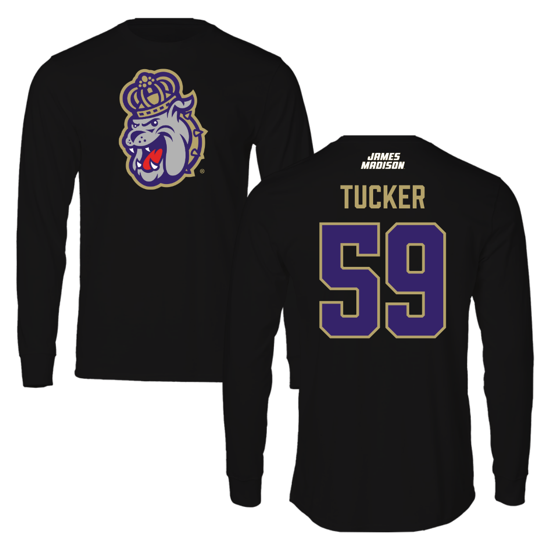 James Madison University Football Black Long Sleeve - #59 Tyrique Tucker