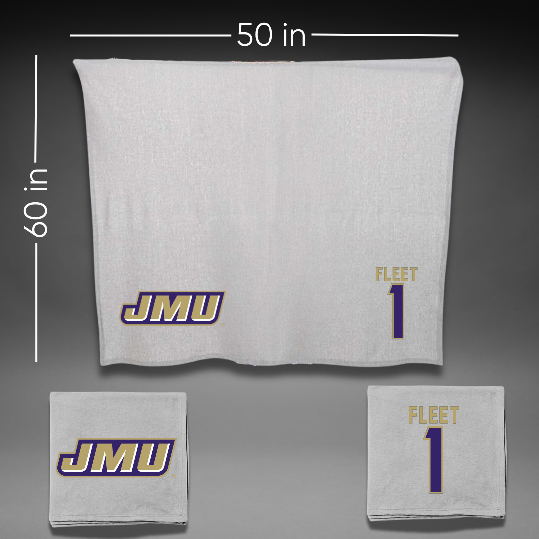 James Madison University Softball Gray Blanket - #1 Kirsten Fleet