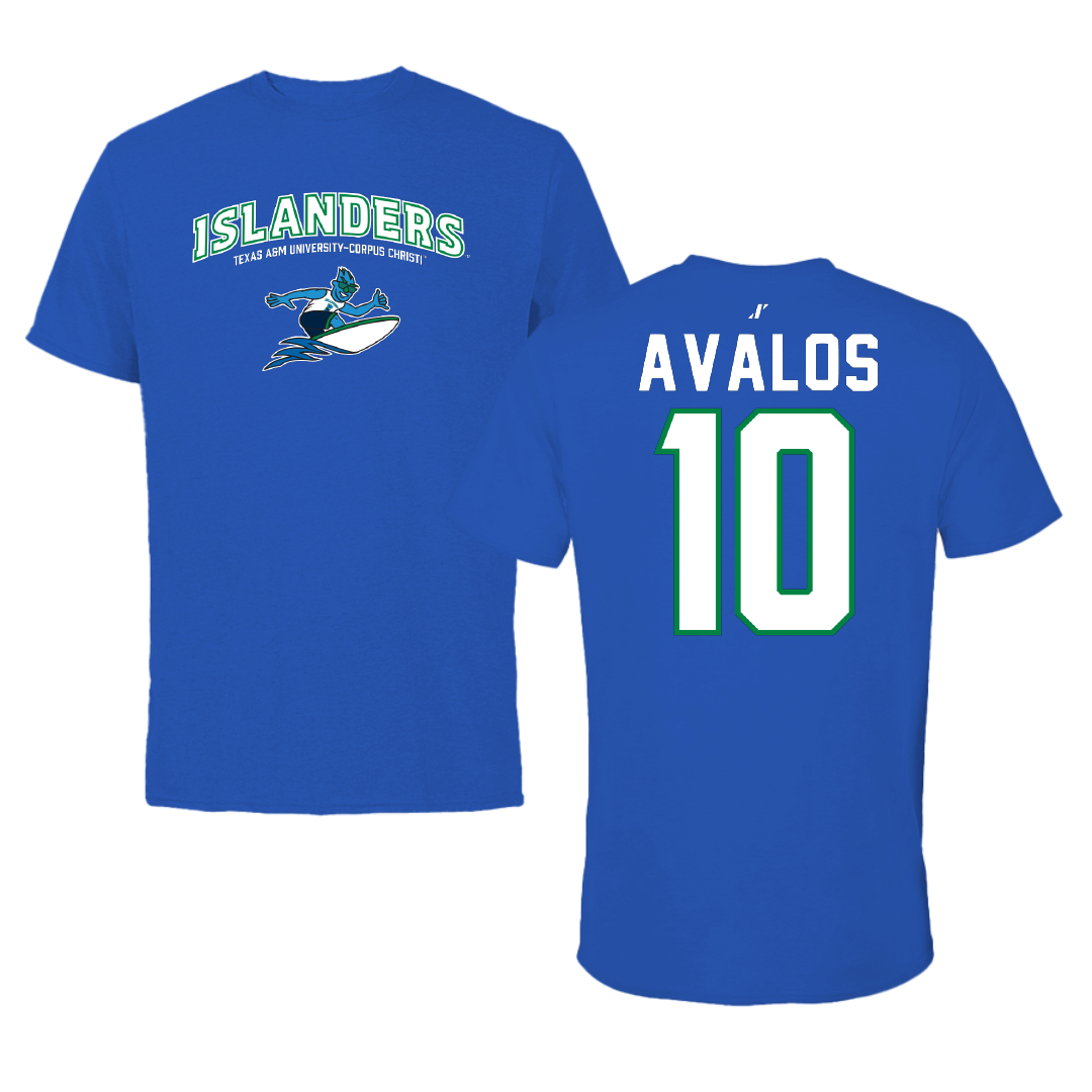 Texas A&M University-Corpus Christi Softball Blue General Tee - #10 Rhea-Ann Avalos