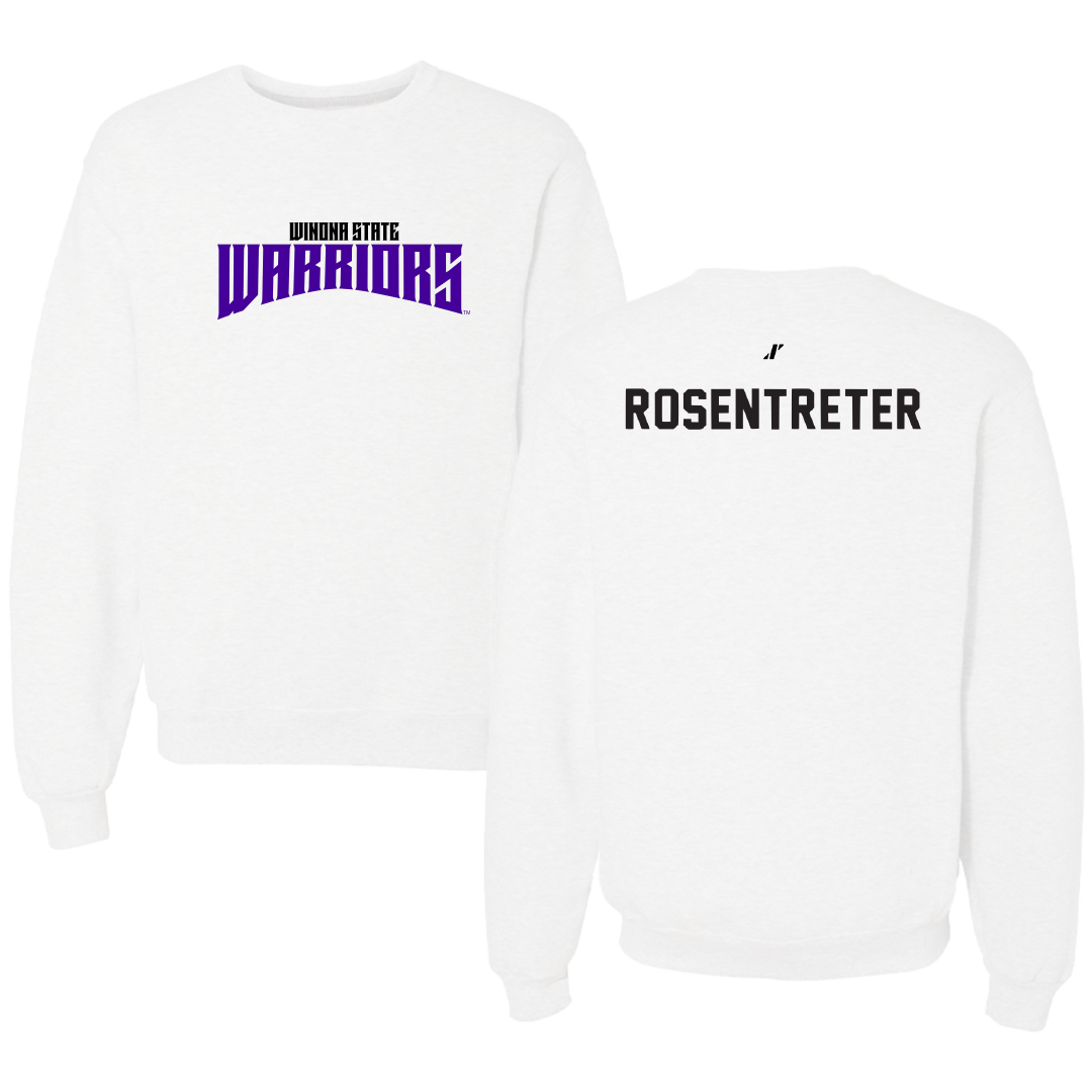 Winona State University Tennis White Classic Crewneck - Halle Rosentreter