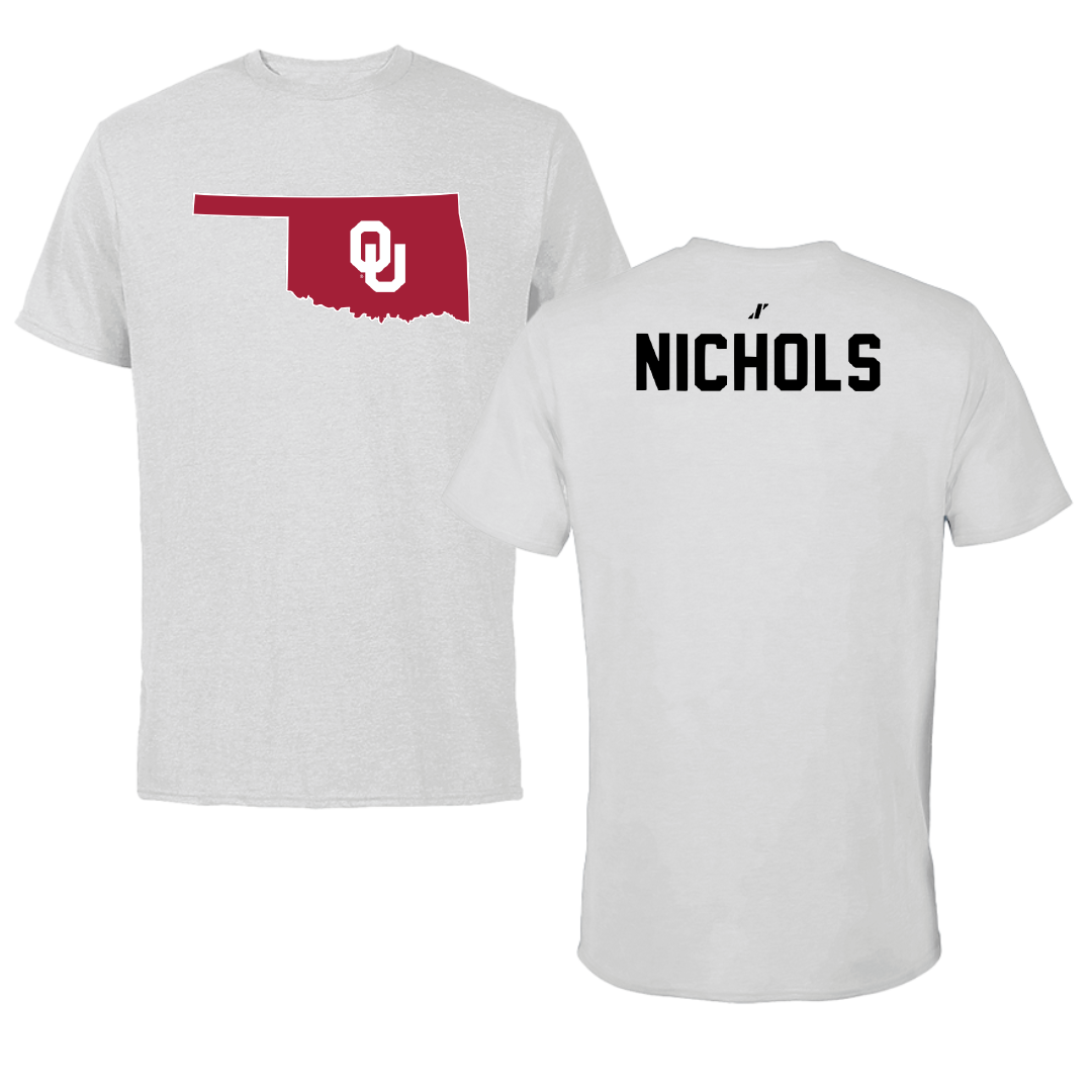 University of Oklahoma Wrestling Light Gray State Tee - Ryan Nichols