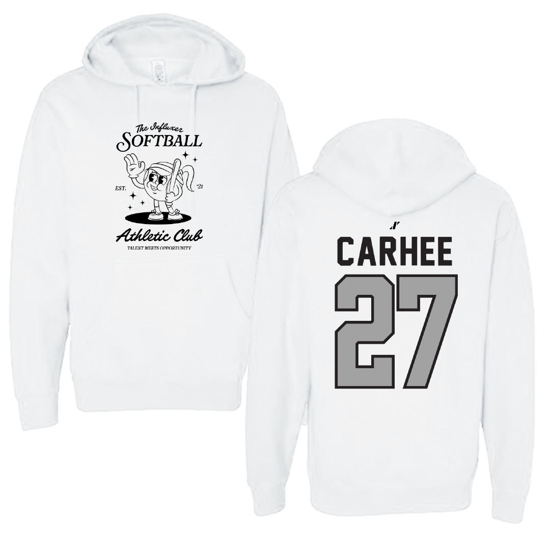 Softball White Influxer Athletic Club Hoodie - #27 Jada Carhee