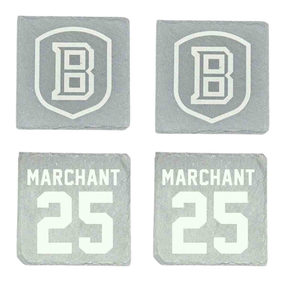 Bradley University Soccer Stone Coaster (4 Pack)  - #25 Christopher Marchant