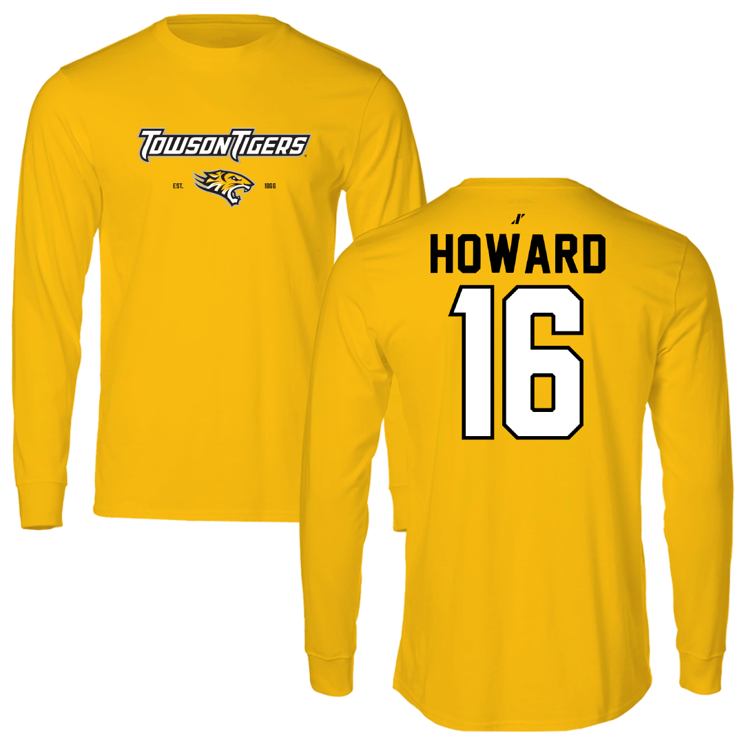 Towson University Field Hockey Gold General Performance Long Sleeve - #16 Madisyn Howard