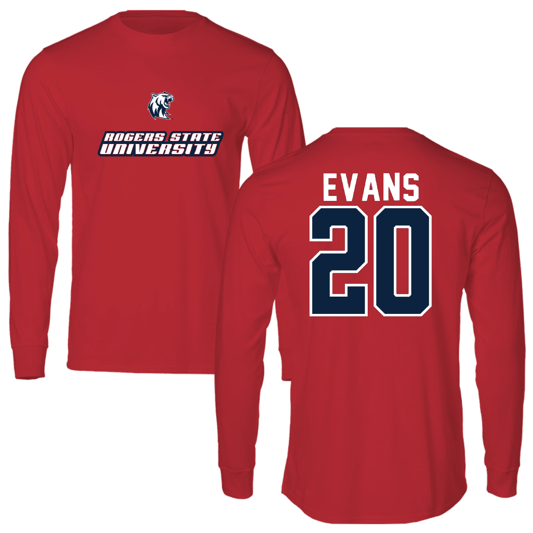 Rogers State University Softball Red Long Sleeve - #20 Savannah Evans