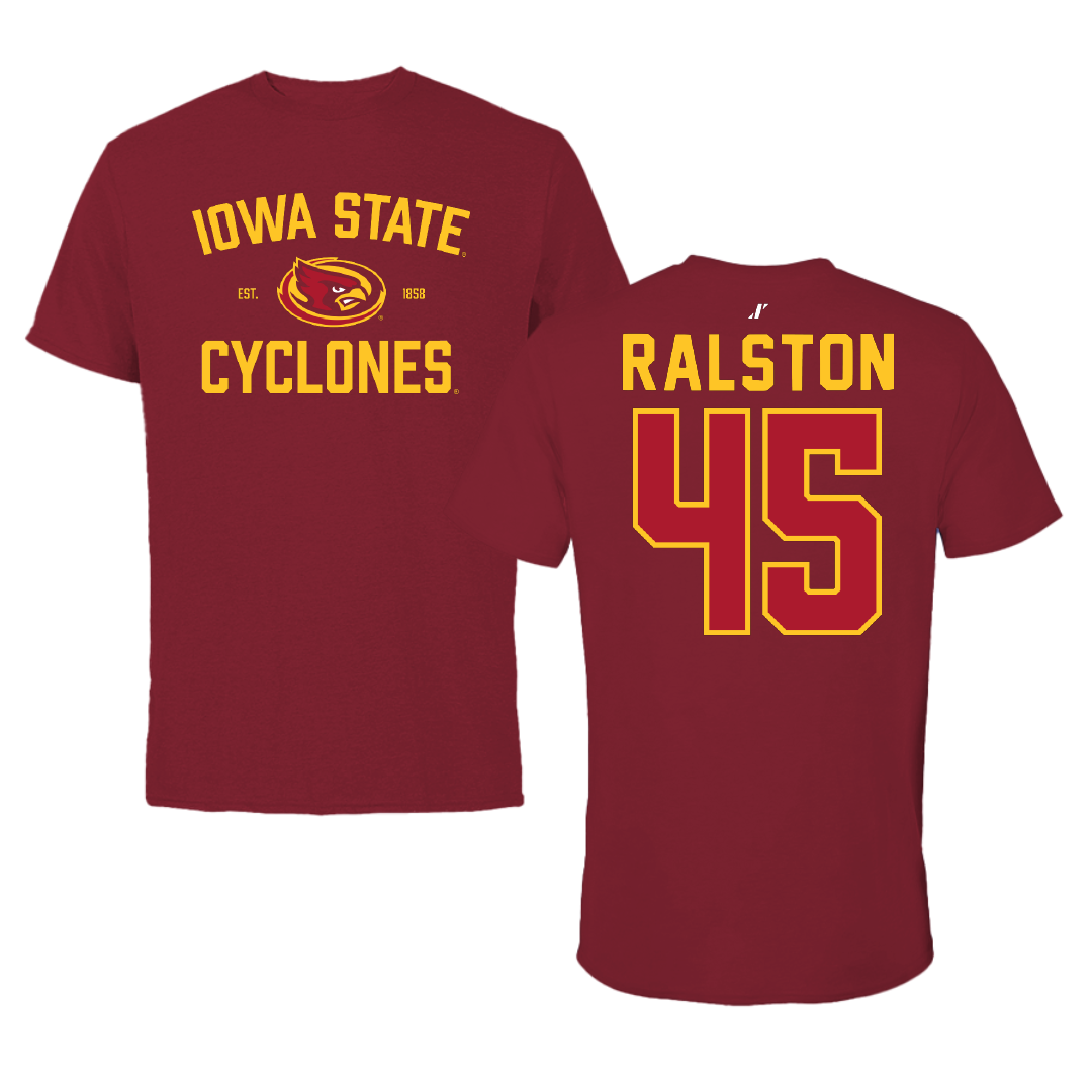 Iowa State University Softball Cardinal General Tee - #45 Jaiden Ralston