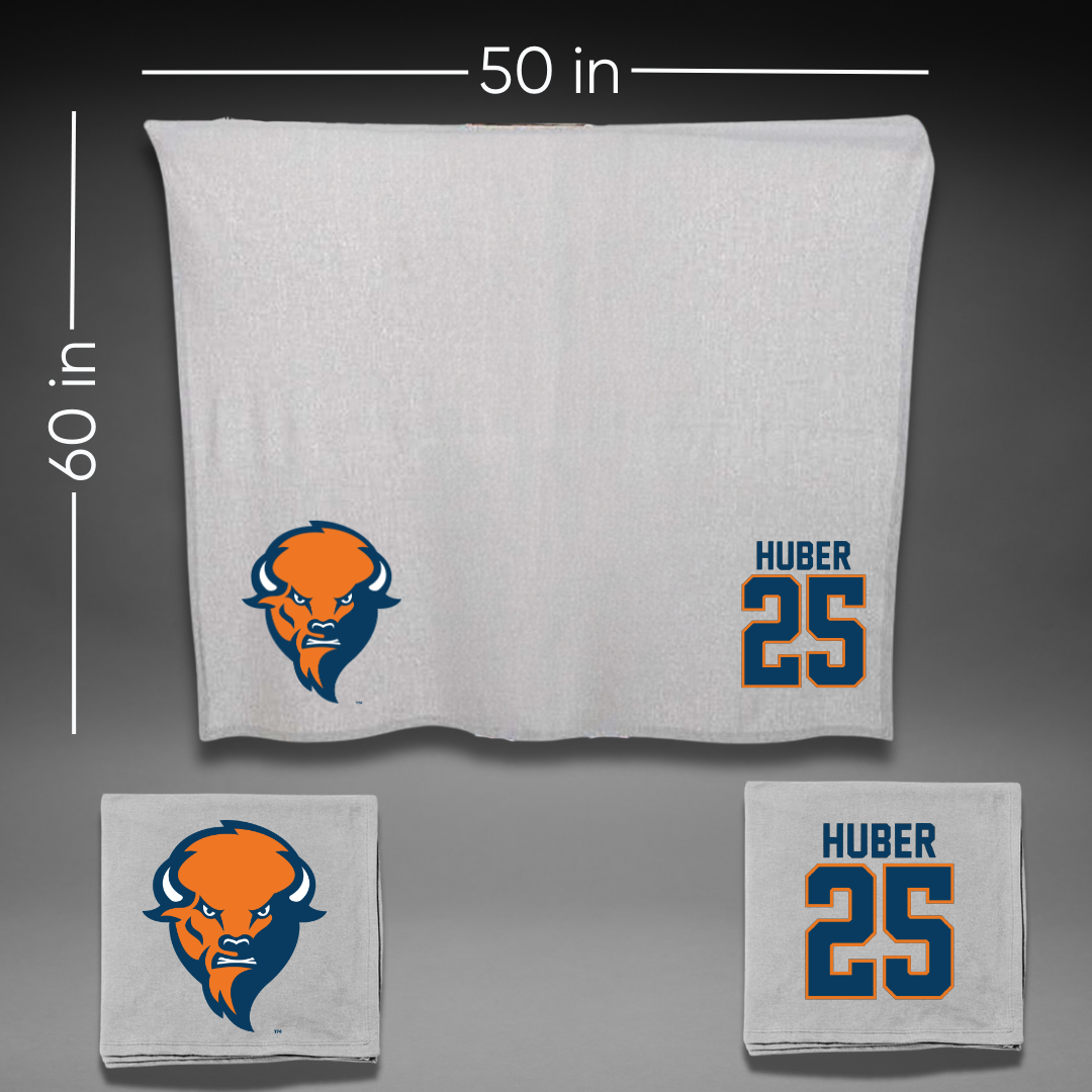 Bucknell University Lacrosse Gray Blanket - #25 Hans Huber