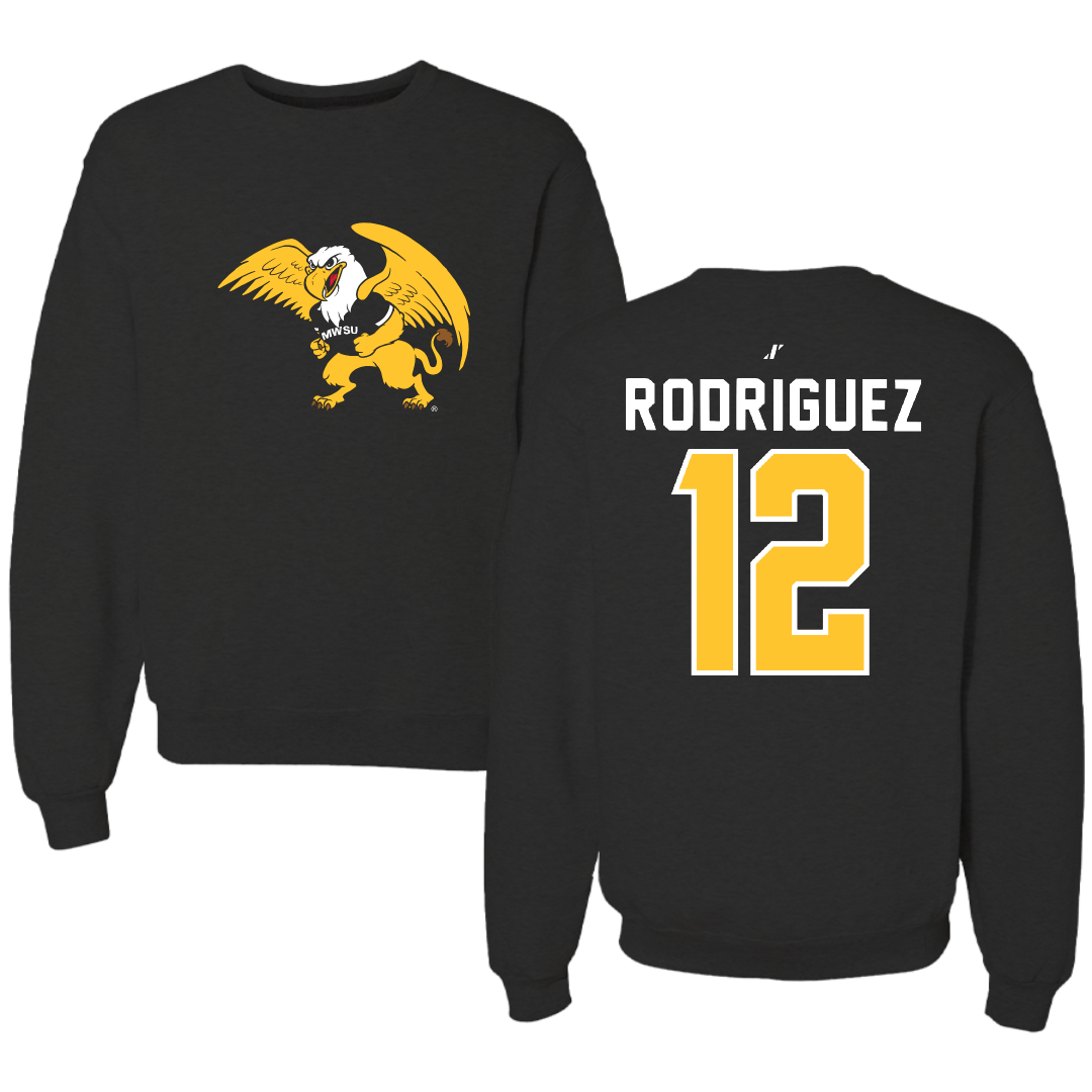 Missouri Western State University Baseball Black Crewneck - #12 Diego Rodriguez