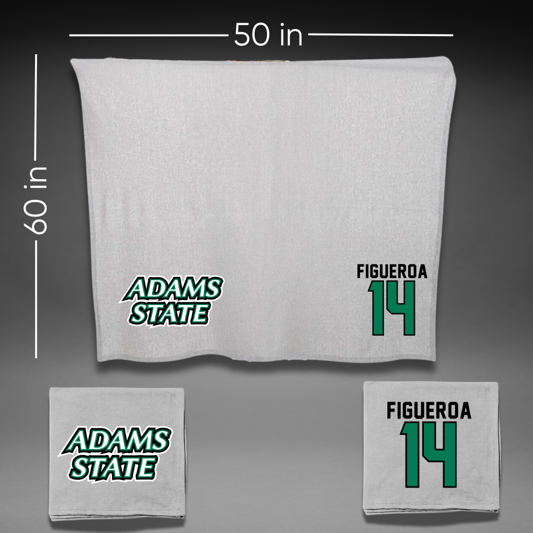 Adams State University Soccer Gray Blanket - #14 Angelica Figueroa