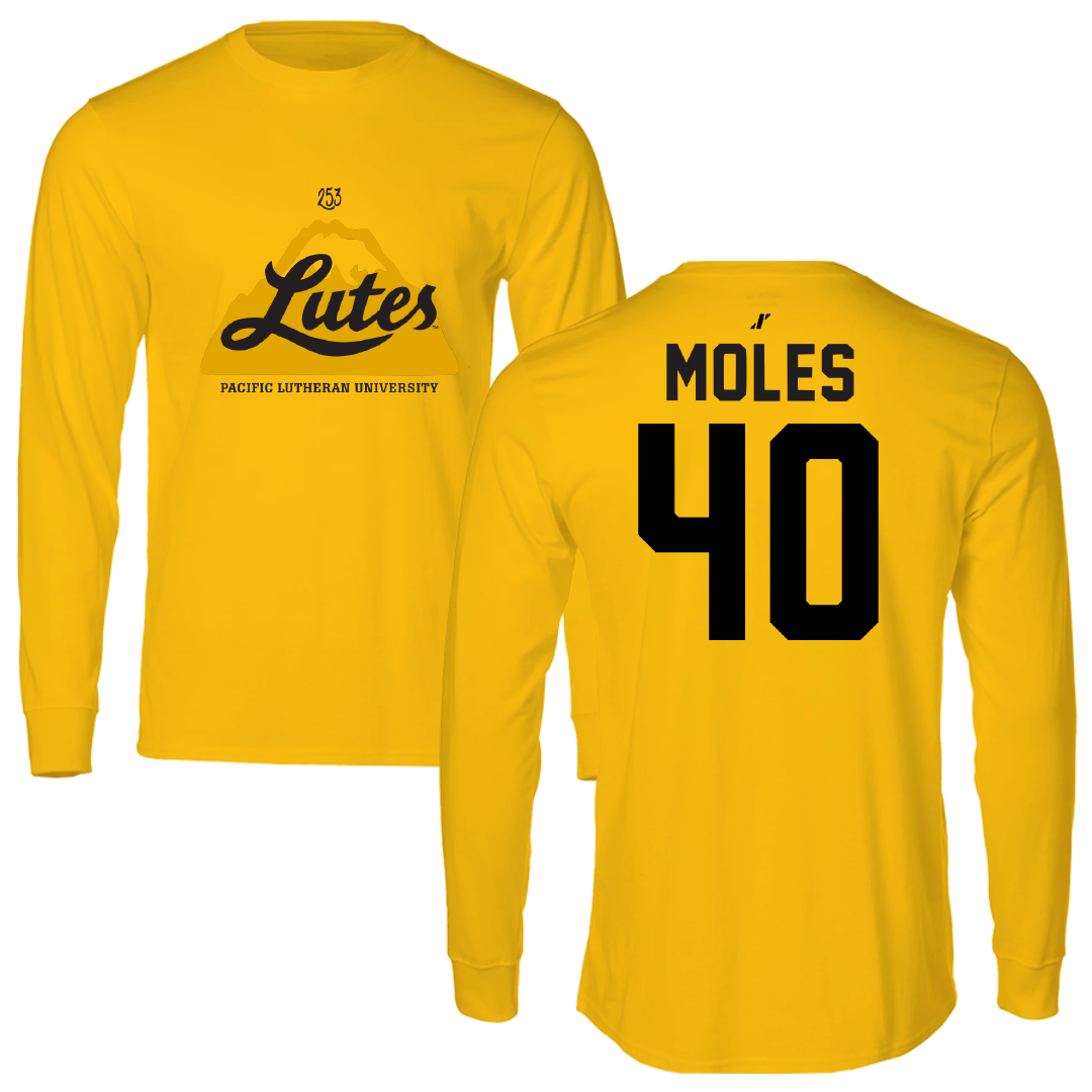 Pacific Lutheran University Basketball Gold General Long Sleeve - #40 Madison Moles