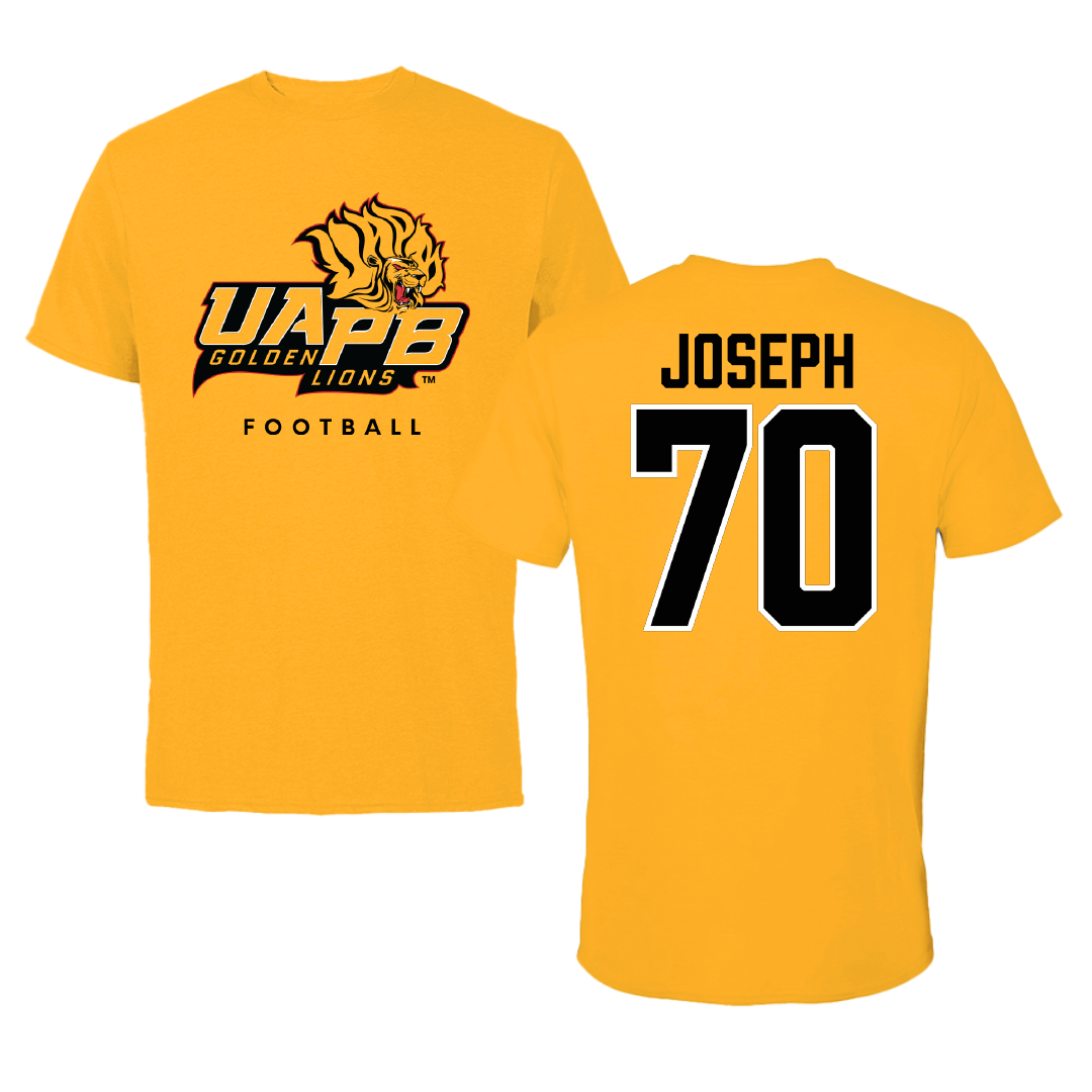 University of Arkansas-Pine Bluff Football Gold Performance Tee - #70 Charles Joseph