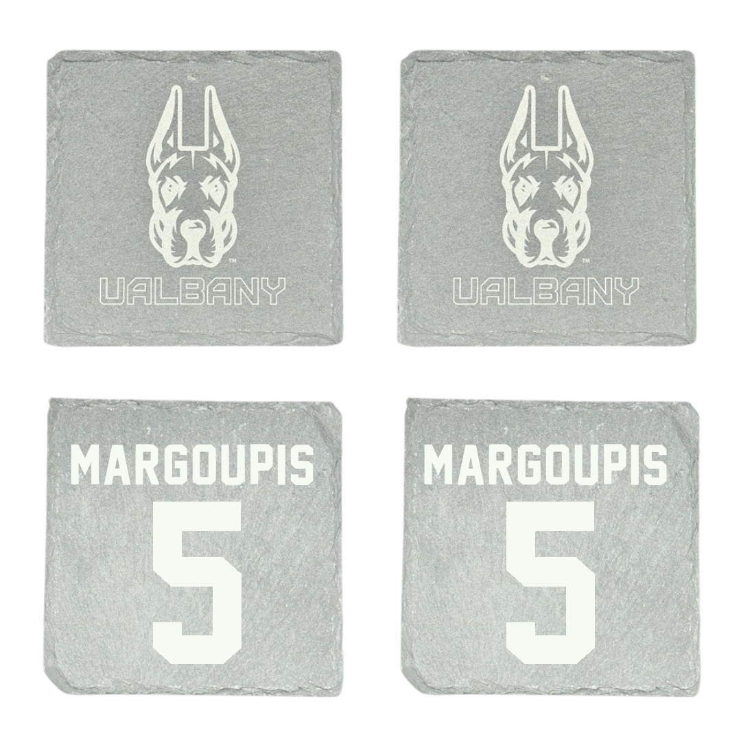 University at Albany Basketball Stone Coaster (4 Pack)  - #5 Jack Margoupis
